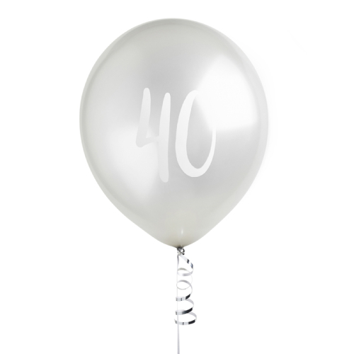 Ballon Zilver 40 (5st) Hootyballoo