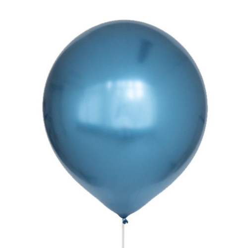 Mega chroom ballon blauw (60cm) House of Gia