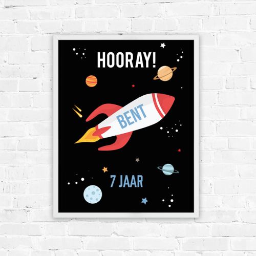 Verjaardag poster to the moon