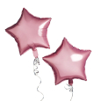 Folie ballonnen Ster Roze (2st) Hootyballoo