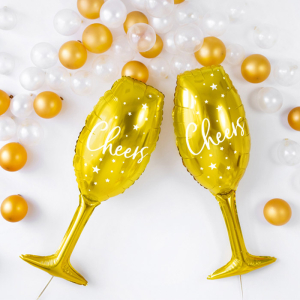 Folieballon champagneglas Cheers (80cm)