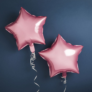 Folie ballonnen Ster Roze (2st) Hootyballoo
