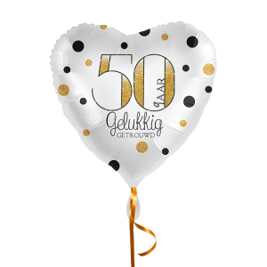 Folieballon hart 50 jaar getrouwd