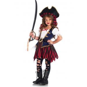 Caribbean Pirate kostuum meisjes (maat 110/116) Leg Avenue
