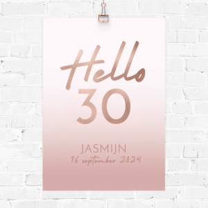 Verjaardag poster hello 30