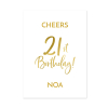 Wijnfles etiketten verjaardag birthday goud 21 (4st)