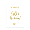Wijnfles etiketten verjaardag birthday goud 50 (4st)