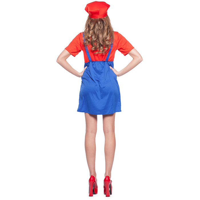 Super Mario kostuum dames rood (maat S/M)