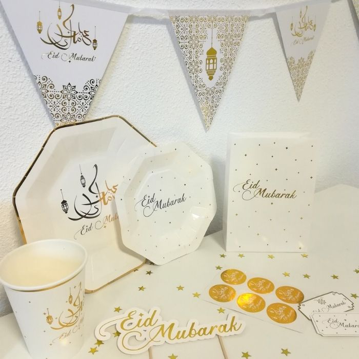 Bekertjes Eid Mubarak goud (8st)
