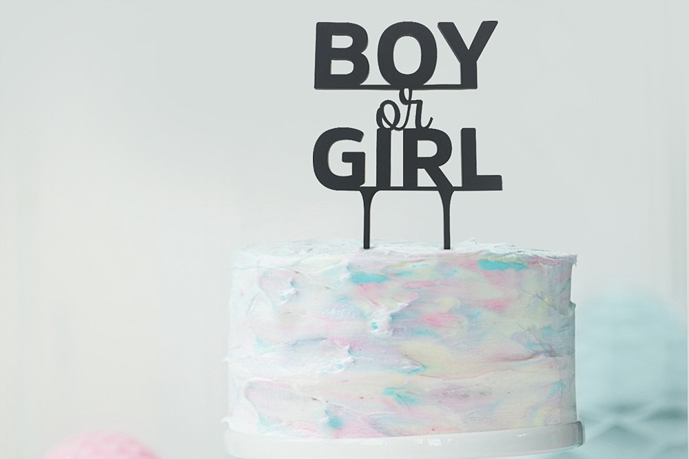 Its aboy or girl gender reveal cake